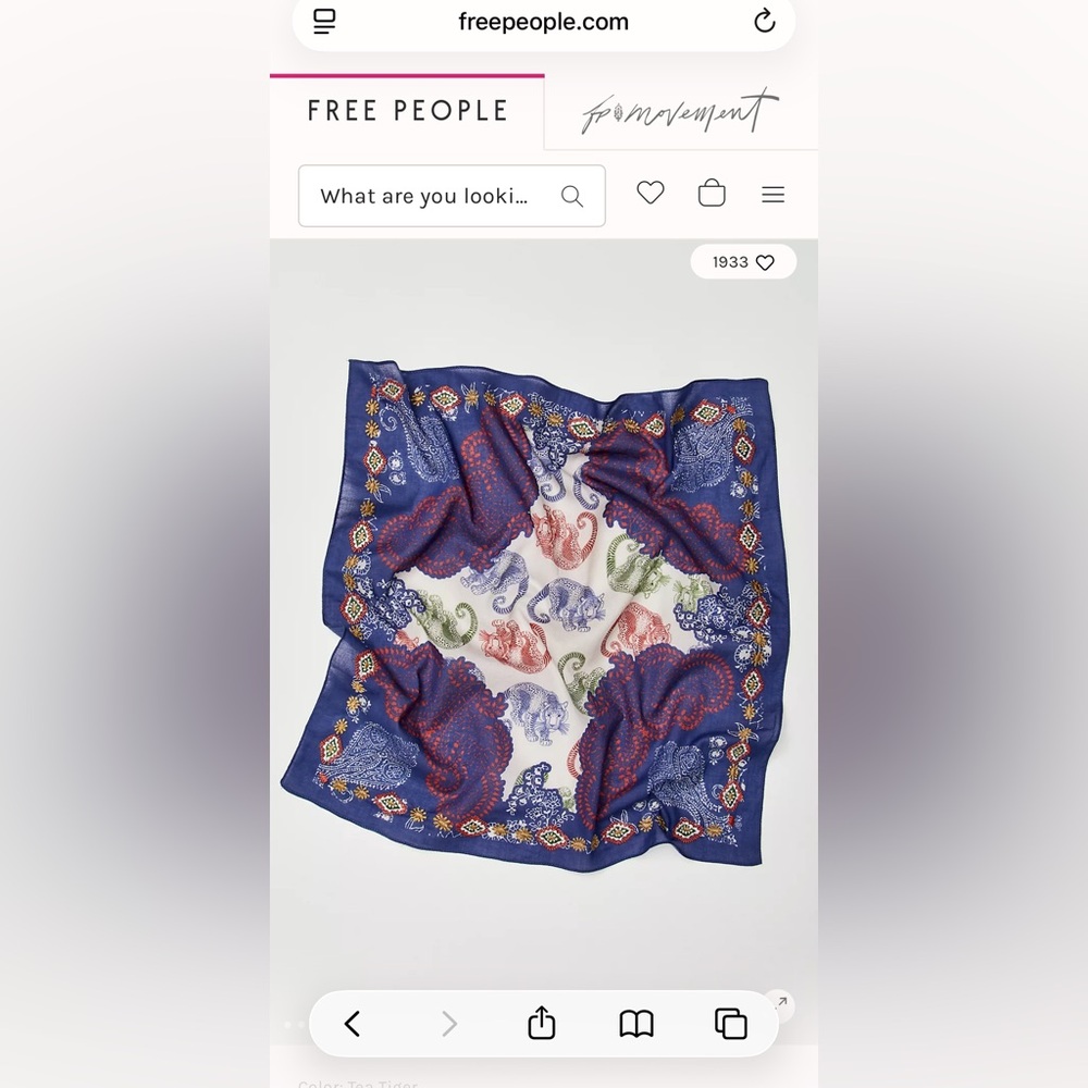 Free People Souvenir Embroidered Bandana